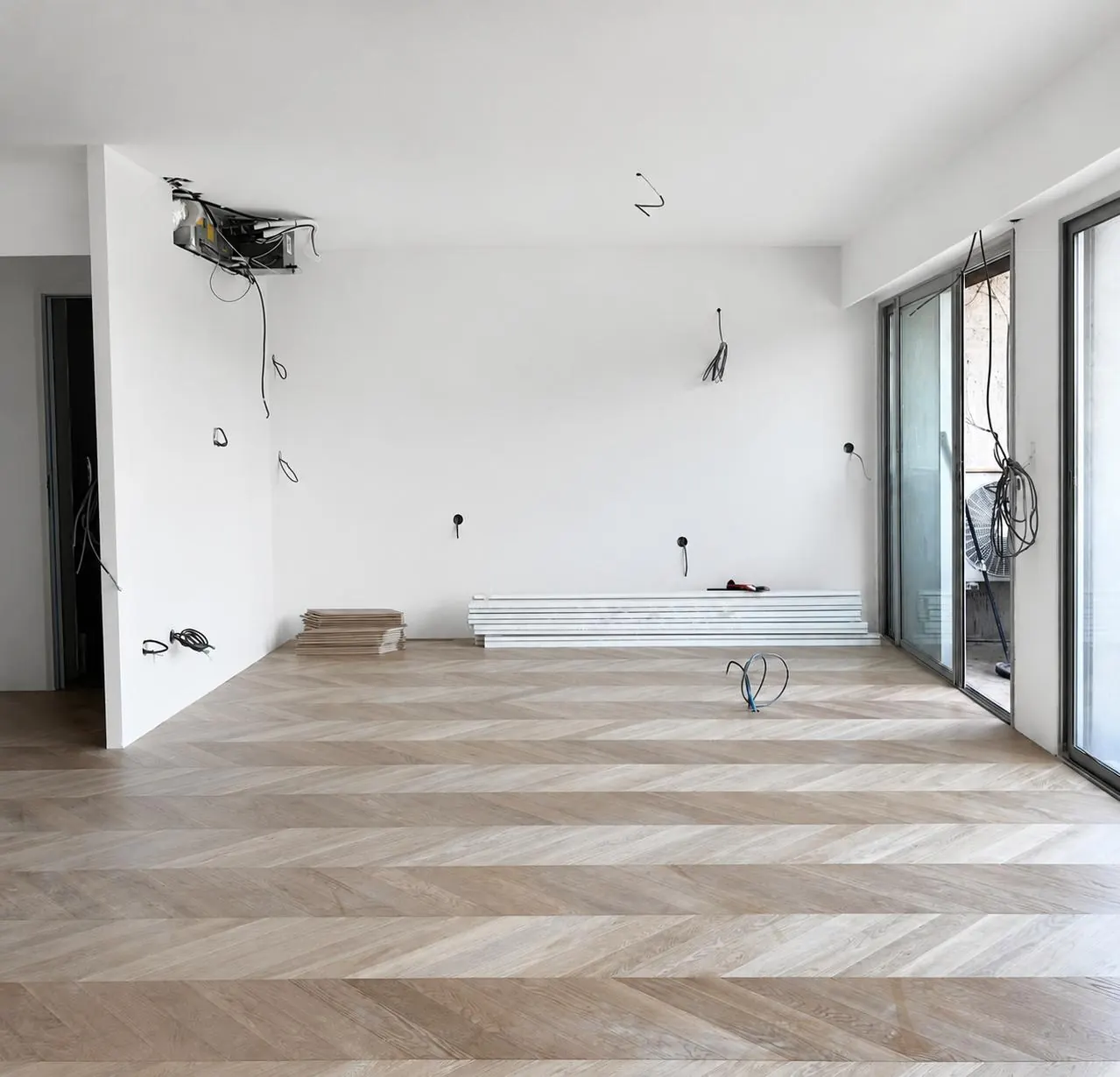 Parquet point de Hongrie posé par OSC BAT