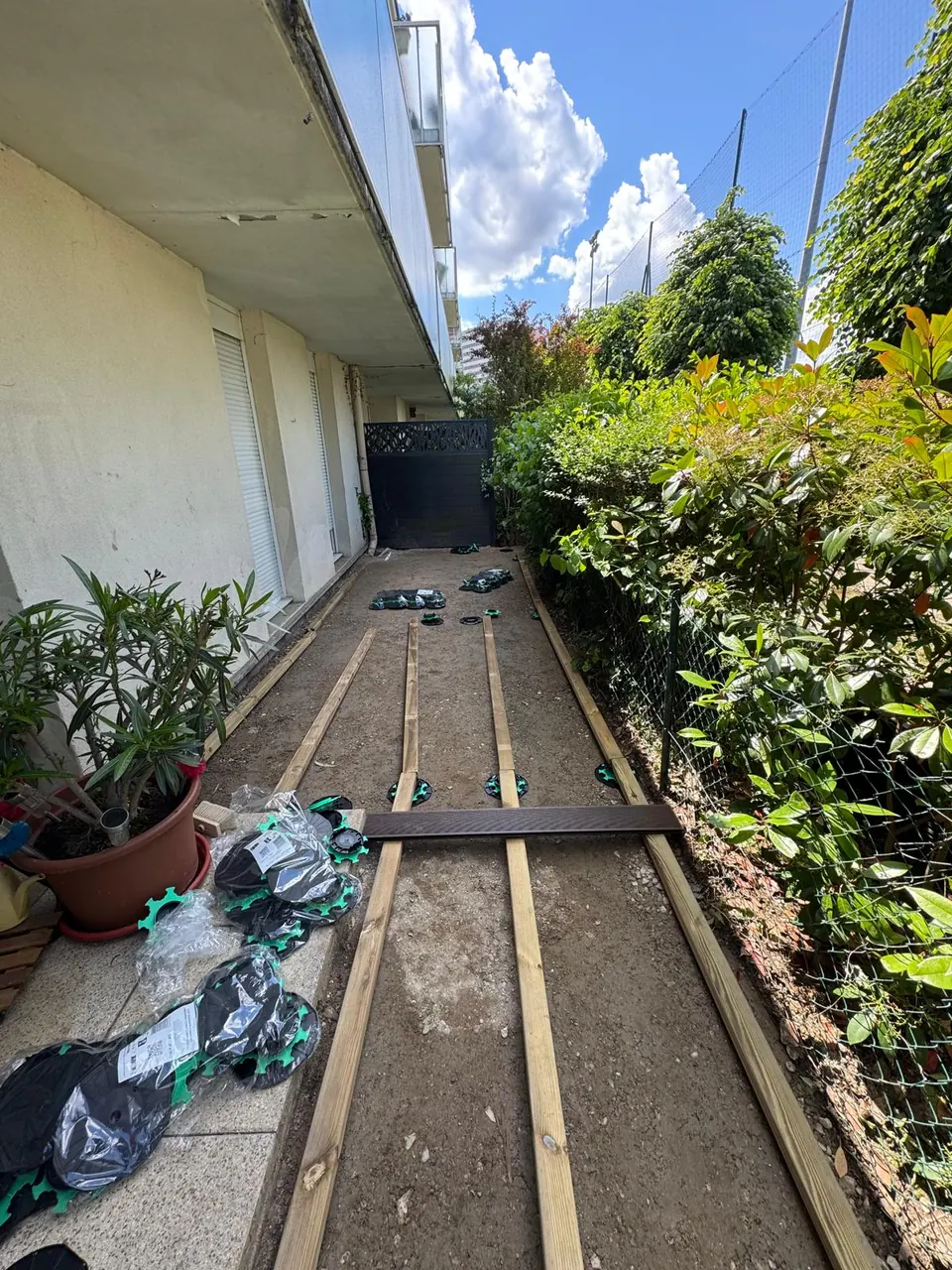 Jardin avant la pose de la terrasse